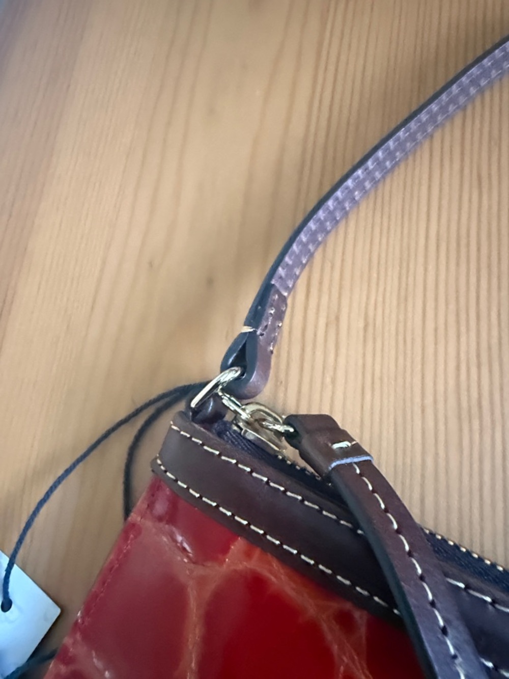 NWT DOONEY BOURKE RED LEATHER WRISTLE - Picture 4 of 8